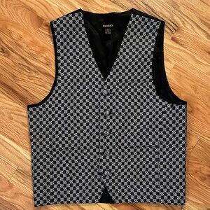Bachrach Monochrome Patterned Men’s Vest Size L